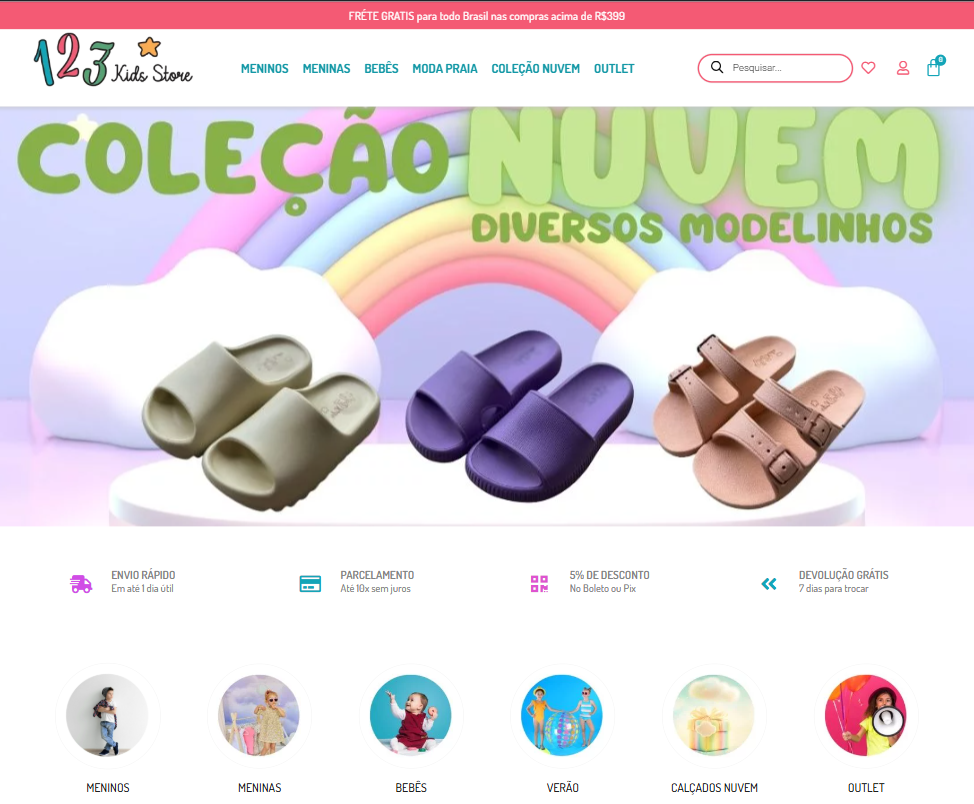 captura de tela da loja prawer